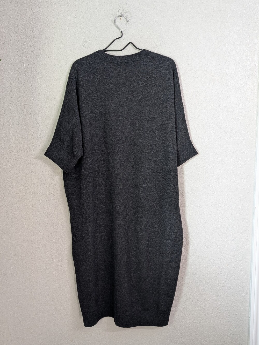 COS Woman 100% Wool Black Oversized Tunic Sweater Midi Dress Sz S Dolman Sleeve - Picture 6 of 10
